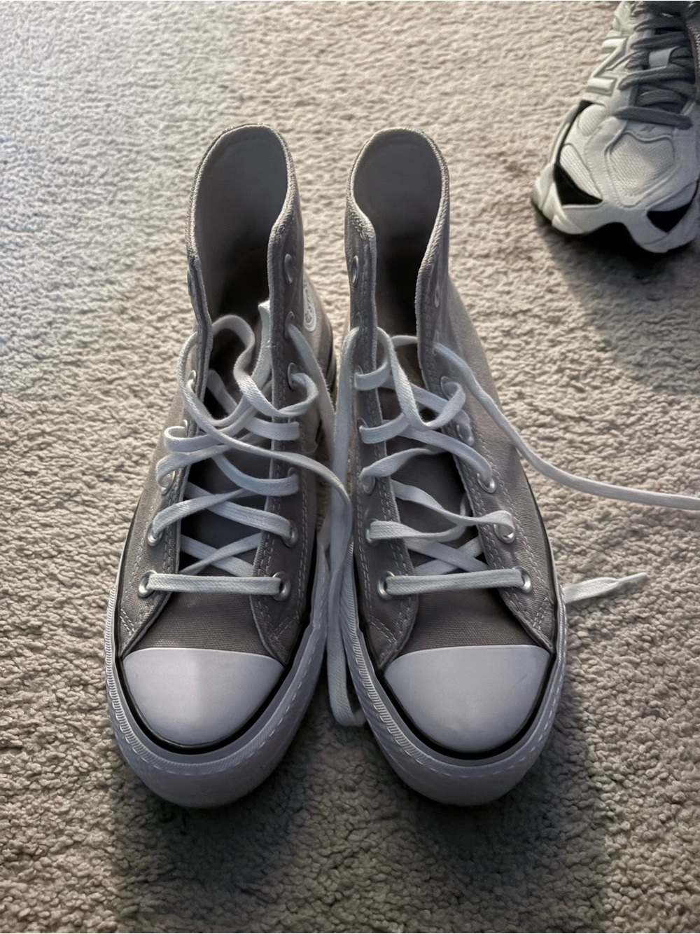 Converse High Top Sneakers - Light beige & White